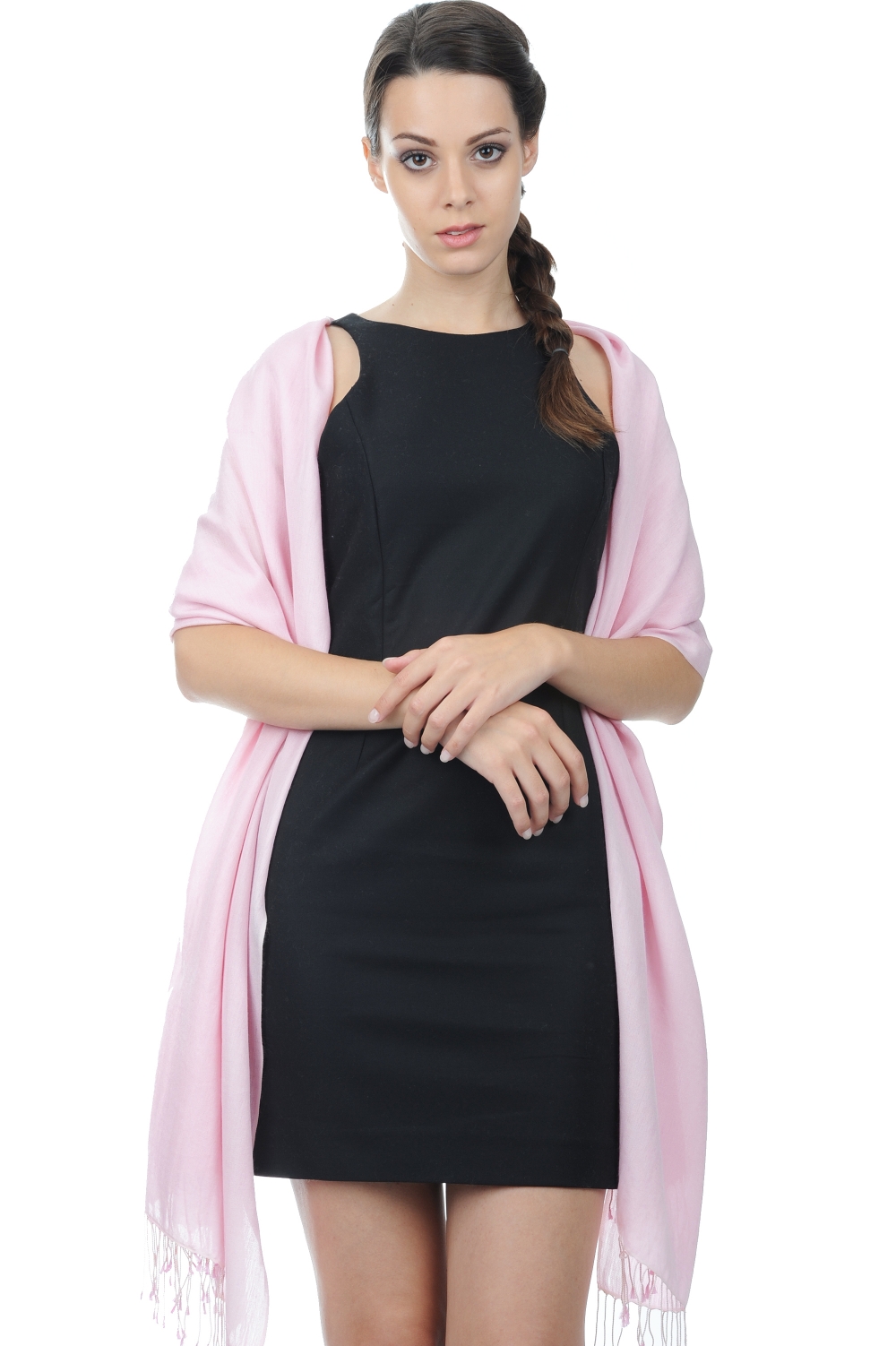 Cashmere & Seta accessori platine rosa confetto 204 cm x 92 cm